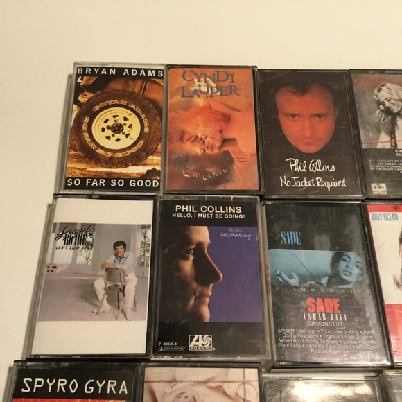70's And 80's Rock Cassette Tape Lot Of 18: Phil Colins, Sade, Rod Stewart, MORE - Picture 2 of 6